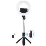 Selfie stick PU531B Puluz pentru Vlogging, Lampa LED, control telecomanda, lumina reglabila, trepied reglabil, Negru 10 - lerato.ro