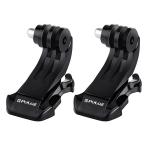 Set suporturi J-hook PU20 Puluz pentru GoPro, Xiaoyi si alte Camere Video Sport, 2 bucati, Negru 6 - lerato.ro