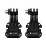 Set suporturi J-hook PU20 Puluz pentru GoPro, Xiaoyi si alte Camere Video Sport, 2 bucati, Negru 2 - lerato.ro
