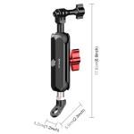 Sistem de prindere motocicleta PULUZ PU3210 pentru camere video sport, Vedere din spate, Rotire 360 grade, Negru 5 - lerato.ro