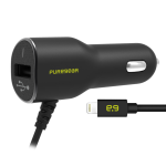 Incarcator auto PureGear, 1x USB-A, 1x Cablu Lightning, 17W, 3.4A, Negru 2 - lerato.ro
