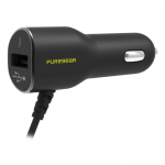 Incarcator auto PureGear, 1x USB-A, 1x Cablu Lightning, 17W, 3.4A, Negru 3 - lerato.ro