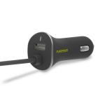 Incarcator auto PureGear, 1x USB-A, 1x Cablu USB-C, 24W, 4.8A, Negru 2 - lerato.ro