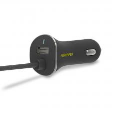 Incarcator auto PureGear, 1x USB-A, 1x Cablu USB-C, 24W, 4.8A, Negru