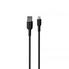 Cablu pentru incarcare si transfer de date Puro Soft, USB-A la Lightning, 1.5m, Negru