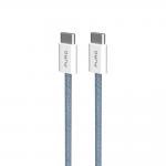 Cablu pentru incarcare si transfer de date Puro Fabrik , 2x USB-C, 60W, 480Mbps, 1.5m, Albastru 2 - lerato.ro