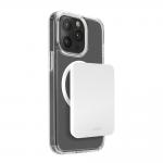 Baterie externa Puro Slim Power Mag, 4200mAh, Compatibil MagSafe, Incarcare Wireless 15W, USB-C, Alb 2 - lerato.ro