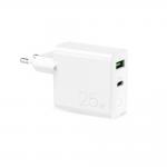 Incarcator retea Puro, 1x USB-A, 1x USB-C, Power Delivery 25W, 3A, Quick Charge, Alb 2 - lerato.ro
