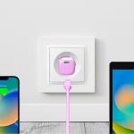 Incarcator retea Puro GaN, 20W, 3A, 1xUSB-C, Fast Charging, Pink 4 - lerato.ro