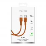 Cablu pentru incarcare si transfer de date Puro Icon, 2x USB-C, 60W, 1.5m, Portocaliu 3 - lerato.ro