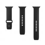 Set 2 curele Puro Icon Silicone compatibila cu Apple Watch 38/40/41mm, Negru 6 - lerato.ro