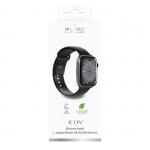 Set 2 curele Puro Icon Silicone compatibila cu Apple Watch 42/44/45/49mm, Negru 3 - lerato.ro