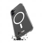Carcasa Puro Impact Clear D3O cu MagSafe compatibila cu iPhone 16, Transparent