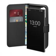 Carcasa flip cover Puro Eco-Leather Wallet compatibila cu Samsung Galaxy S26 Ultra, Negru