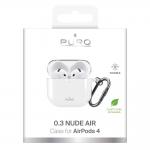 Carcasa Puro Nude compatibila cu Apple AirPods 4, Transparent 8 - lerato.ro