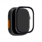 Folie protectie sticla securizata Puro compatibile cu Apple Watch Ultra 1/2/3, Rama din titan, Negru 2 - lerato.ro