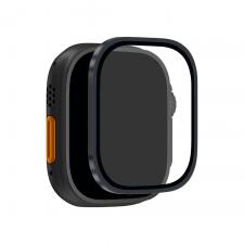 Folie protectie sticla securizata Puro compatibile cu Apple Watch Ultra 1/2/3, Rama din titan, Negru