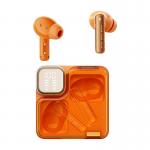 Casti wireless TWS QCY MeloBuds Neo T31, Afisaj LED, Bluetooth 5.3, 350 mAh, IPX5, USB-C, Portocaliu 2 - lerato.ro