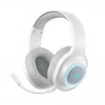 Casti gaming wireless QCY Heroad V200 Tri-Mode, Sunet 7.1, Bluetooth 6.0, 2.4 GHz dongle, Microfon detasabil, Incarcare USB-C, 2000 mAh, Autonomie 240h, Iluminare RGB, Alb 3 - lerato.ro