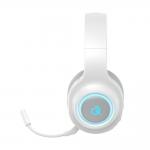 Casti gaming wireless QCY Heroad V200 Tri-Mode, Sunet 7.1, Bluetooth 6.0, 2.4 GHz dongle, Microfon detasabil, Incarcare USB-C, 2000 mAh, Autonomie 240h, Iluminare RGB, Alb 5 - lerato.ro
