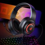 Casti gaming wireless QCY Heroad V200 Tri-Mode, Sunet 7.1, Bluetooth 6.0, 2.4 GHz dongle, Microfon, Incarcare USB-C, 2000 mAh, Autonomie 240h, Iluminare RGB, Negru 11 - lerato.ro