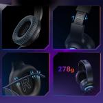 Casti gaming cu fir QCY V200 Pro, Sunet 7.1, Drivere 50mm, Microfon detasabil, Iluminare RGB, USB-A, Negru 13 - lerato.ro