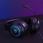 Casti gaming cu fir QCY V200 Pro, Sunet 7.1, Drivere 50mm, Microfon detasabil, Iluminare RGB, USB-A, Negru 14 - lerato.ro