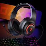 Casti gaming cu fir QCY V200 Pro, Sunet 7.1, Drivere 50mm, Microfon detasabil, Iluminare RGB, USB-A, Negru 8 - lerato.ro
