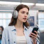 Casti wireless QCY H3S, Bluetooth 6.0, ANC, Suport LDAC, Autonomie 102h, IPX5, USB-C, Gri 11 - lerato.ro
