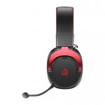 Casti gaming QCY Heroad VT200, Wireless / Bluetooth 6.0 / Jack 3.5mm, 1000mAh, Microfon detasabil, Negru / Rosu 5 - lerato.ro