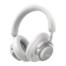 Casti wireless QCY H6 Ultra, over the ear, Bluetooth 6.0, ANC, Autonomie totala 100h, USB-C, Alb