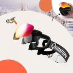 Ochelari de schi pentru copii Qunature cu protectie UV, Marime M/L, Negru 4 - lerato.ro