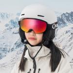 Ochelari de schi pentru copii Qunature cu protectie UV, Marime M/L, Negru 9 - lerato.ro