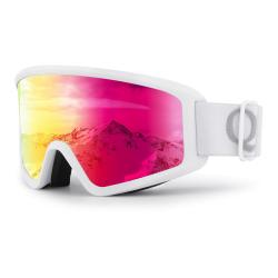 Ochelari de schi Qunature White cu protectie UV, Alb