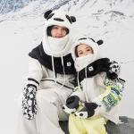 Manusi pentru ski Qunature Panda Heat Transfer, Windproof, Marime S, Graphics 5 - lerato.ro