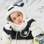 Manusi pentru ski Qunature Panda, Windproof, Marime S, Negru / Alb 3 - lerato.ro