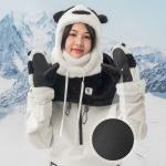 Manusi pentru ski Qunature Panda, Windproof, Marime S, Negru / Alb 6 - lerato.ro