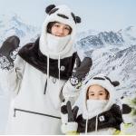 Cagula pentru ski Qunature Panda, Marime L, Negru / Alb 7 - lerato.ro