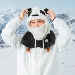 Cagula pentru ski Qunature Panda, Marime L, Negru / Alb 10 - lerato.ro