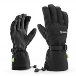 Manusi pentru ski Qunature Finger Style, Anti-Slip, Compatibile Touchscreen, Waterproof, Marime M, Negru 2 - lerato.ro