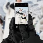 Manusi pentru ski Qunature Finger Style, Anti-Slip, Compatibile Touchscreen, Waterproof, Marime M, Negru 3 - lerato.ro