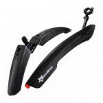 Aparatoare bicicleta fata si spate Rockbros DNB8001BK, Lumina LED, Compatibilitate cu roti 26 inch, Negru 2 - lerato.ro