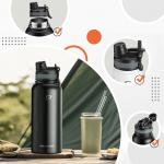 Bidon sport termic pentru apa Rockbros 35210029002, 620 ml, Negru 9 - lerato.ro