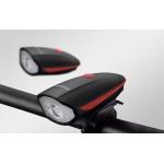 Lumina bicicleta cu sonerie Rockbros 7588, LED, 1200 mAh, 250lm, Incarcare USB, Functie lanterna, IPX5, Negru/Rosu 3 - lerato.ro
