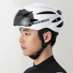 Casca de protectie ciclism cu viziera si ochelari UV detasabili Rockbros, 58-62cm, Maro 5 - lerato.ro