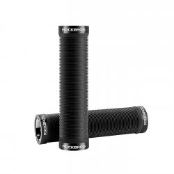 Mansoane antiderapante pentru bicicleta Rockbros, Cauciuc, Prindere prin rasucire, 22.2 mm, Negru