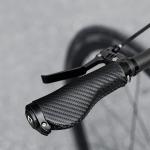 Mansoane ergonomice antiderapante pentru bicicleta Rockbros, Piele ecologica, 22.2 mm, Negru 3 - lerato.ro
