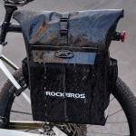 Geanta impermeabila bicicleta Rockbros pentru portbagaj, functie de rucsac, sistem prindere pentru casca, 18L, Negru 6 - lerato.ro