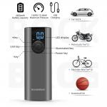 Mini pompa electrica pentru bicicleta Rockbros 42720001001, 150 PSI, 5200 mAh, USB-C, Black 3 - lerato.ro