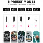 Mini pompa electrica pentru bicicleta Rockbros 42720001001, 150 PSI, 5200 mAh, USB-C, Black 4 - lerato.ro